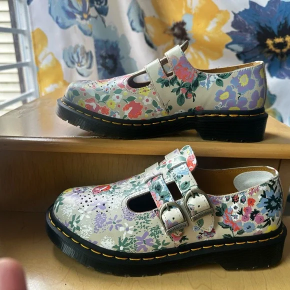 Dr. Martens Floral Buckle Flats - Picture 10 of 11